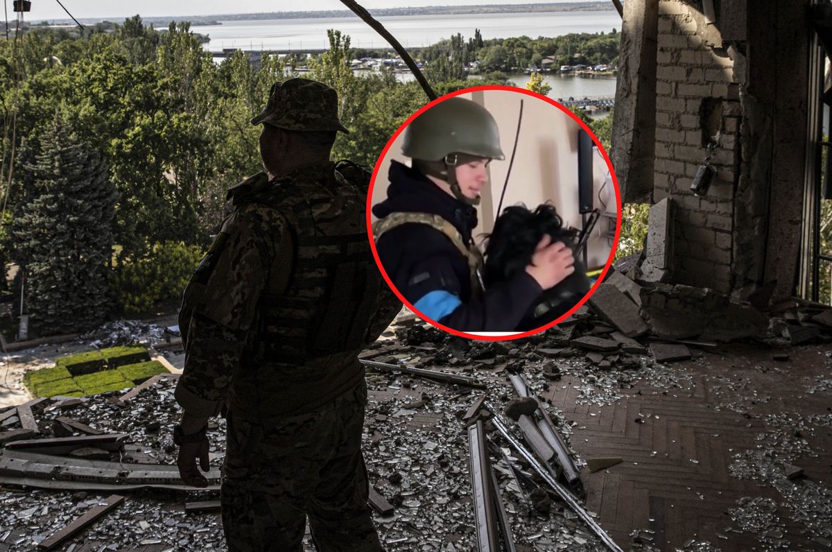 Żołnierze znaleźli psa w opuszczonym domu w Kijowie 