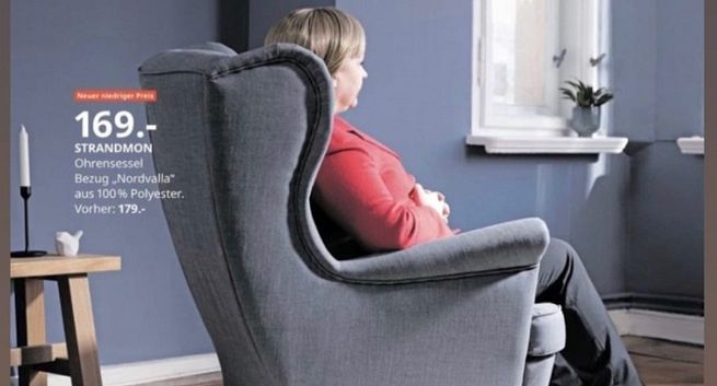 IKEA reklamuje fotel dla Angeli Merkel