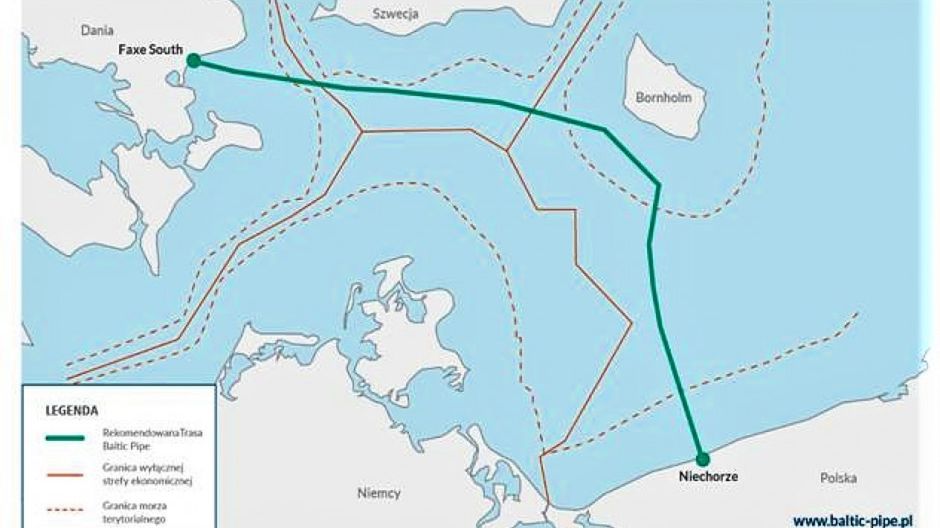 Oto wariant przebiegu Baltic Pipe zaakceptowany przez Gaz-System.