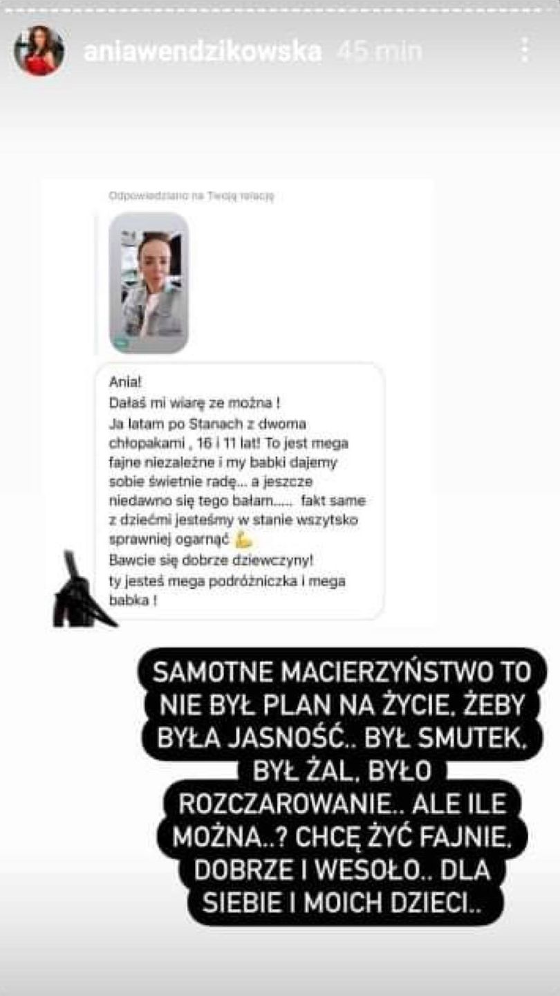 Anna Wendzikowska o samotnym macierzyństwie