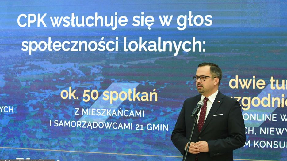 Marcin Horała jest pełnomocnikiem rządu ds. Centralnego Portu Komunikacyjnego