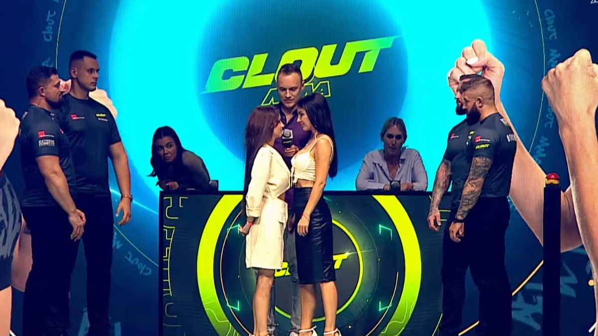 Nikola Biela “Nikita” i Monika Laskowska na konferencji Clout MMA
