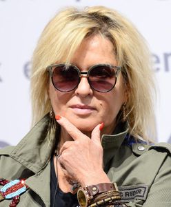 Ewa Kasprzyk ćwiczy na świeżym powietrzu. Jest w świetnej formie