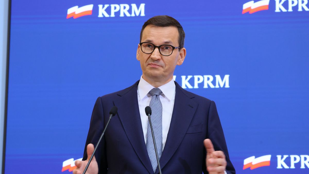 Konferencja prasowa premiera Mateusza Morawieckiego
Fot. Pawe? Wodzynski/East News, Warszawa, 29.07.2022. Konferencja prasowa premiera Mateusza Morawieckiego (n/z) w KPRM.
Pawel Wodzynski