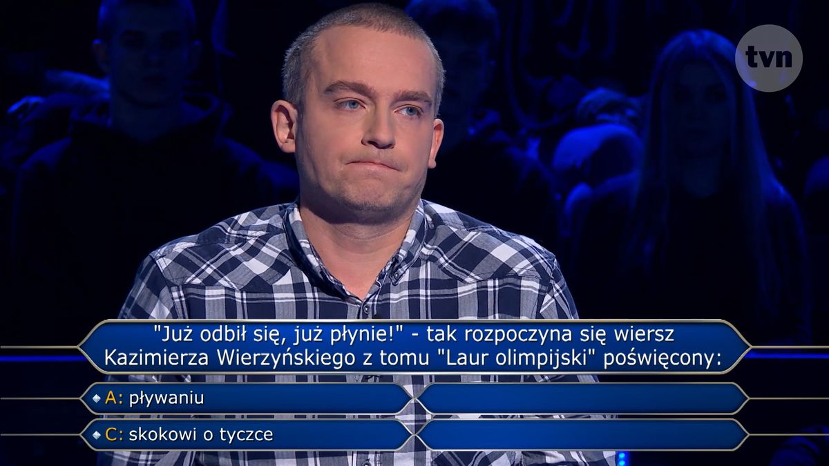 Kamil odpadł na pytaniu za 40 tys. zł