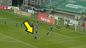 Bramka z cyklu "stadiony świata" w polskiej lidze. Potężne uderzenie