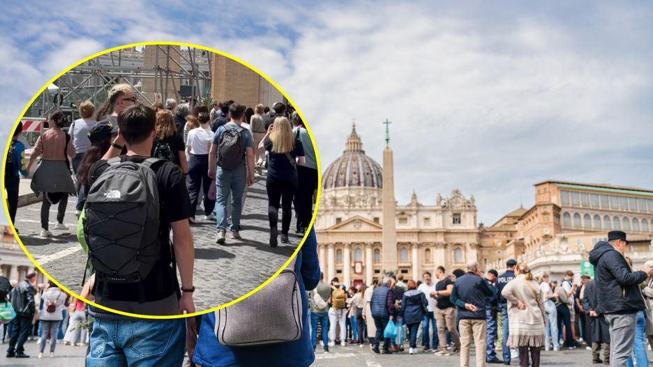 Tłumy turystów schodzą do Bazyliki św. Piotra