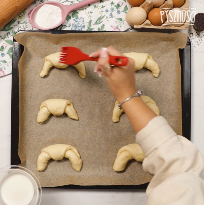 Croissants ready for baking