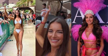 Natalia Janoszek chwali się, jak to "prowadziła" imprezę w Las Vegas... Bieganie w bikini i pląsy przy budce DJ-a (ZDJĘCIA)