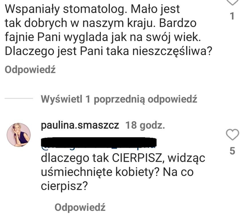 Paulina Smaszcz odpisała fance