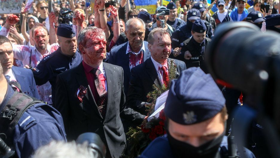 Incydent z rosyjskim ambasadorem miał miejsce na cmentarzu radzieckich żołnierzy w Warszawie 9 maja 2022 roku