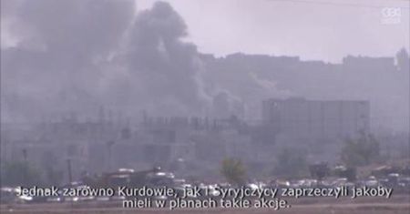 Kłęby dymu nad Kobane, gdzie nie ustają walki o miasto