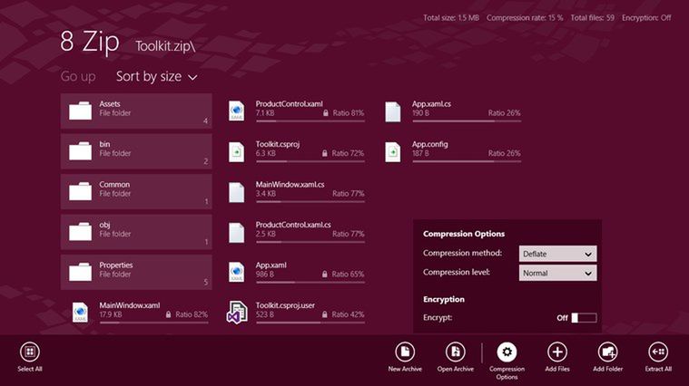 8 zip dla Windows Phone i Windows 8 w jednodniowej promocji za darmo