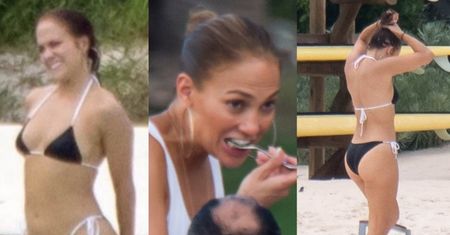 49-LETNIA Jennifer Lopez świętuje urodziny w kusym bikini (ZDJĘCIA)