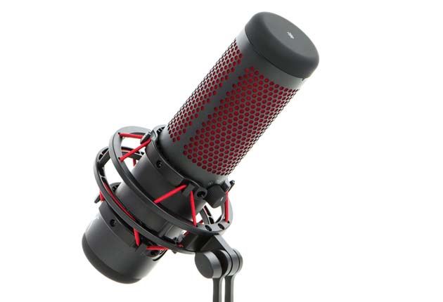 HyperX QuadCast przycisk wyciszenia znajduje się na górze