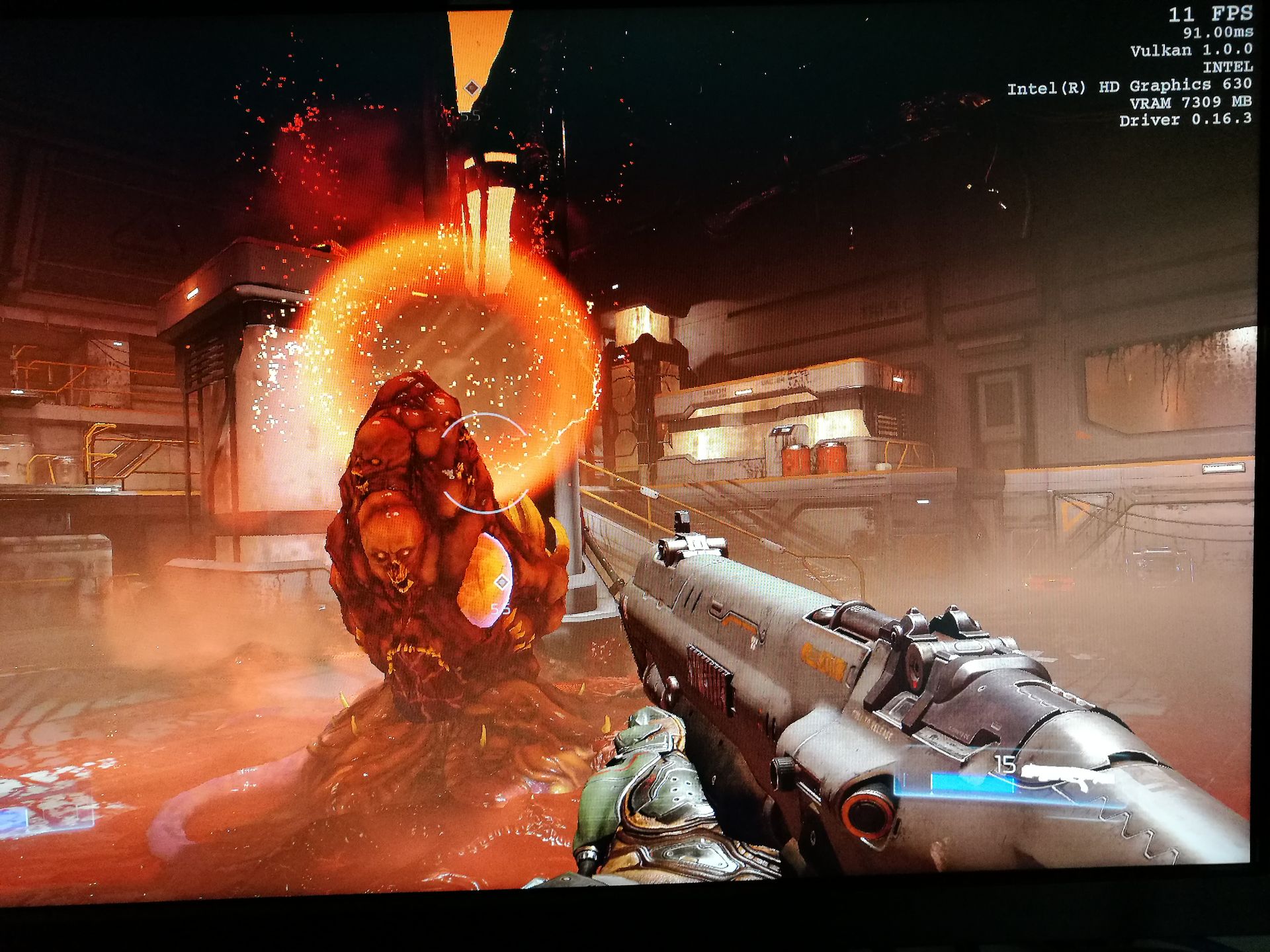 Doom na Vulkanie 1.0, Intel Graphics 630, Windows 10