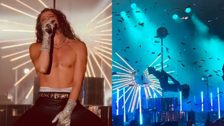 Michał Szpak świeci torsem i majtkami podczas koncertu