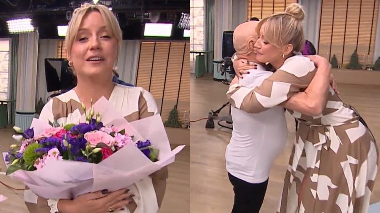 Sandra Hajduk została zaskoczona przyjazdem ojca i przyjaciela