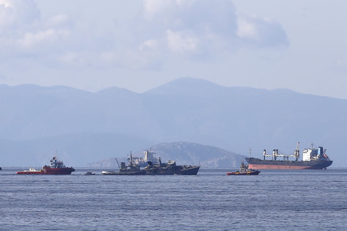 Grecja. "Maersk Launceston" bez uszkodzeń po zderzeniu z greckim okrętem wojennym