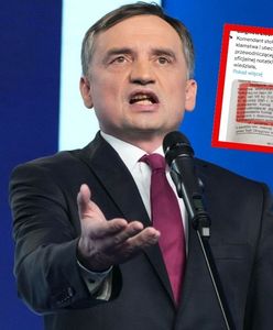 Ziobro o "ubeckiej prowokacji". Publikuje fragment notatki KSP