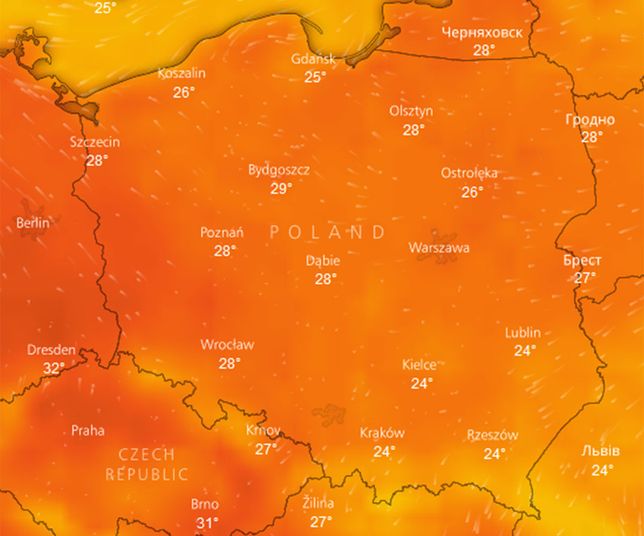Upał w sobotę dokuczać będzie mieszkańcom całej Polski - na termometrach do 32 st. C w cieniu