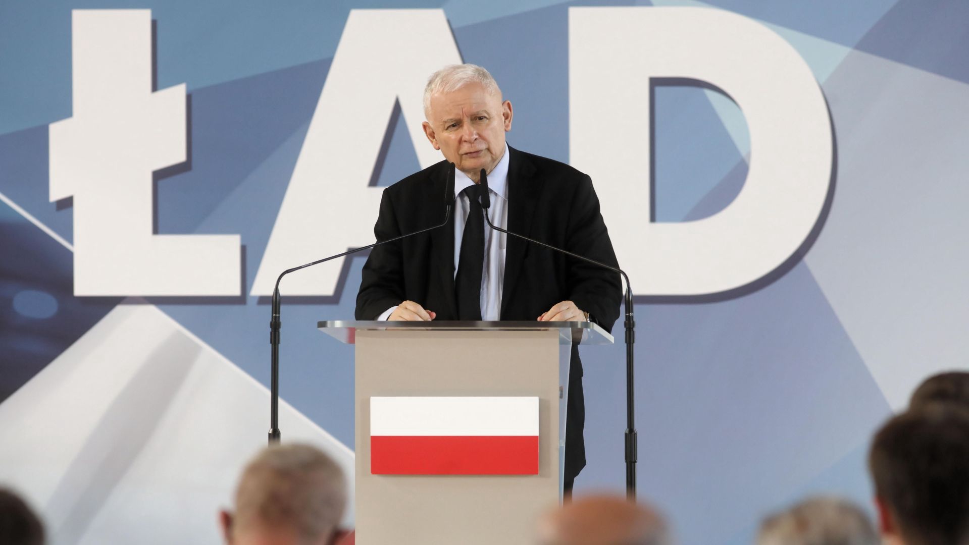 Jarosław Kaczyński inauguruje cykl konferencji promujących Polski Ład. Wysokie Mazowieckie, 20 czerwca 2021 roku