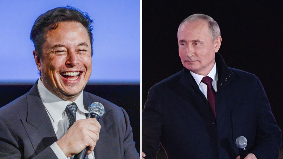 Na zdjęciu Elon Musk i Władimir Putin