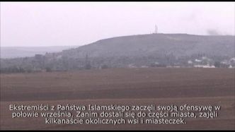 Eksplozje, dym i ogień nad obleganym Kobane