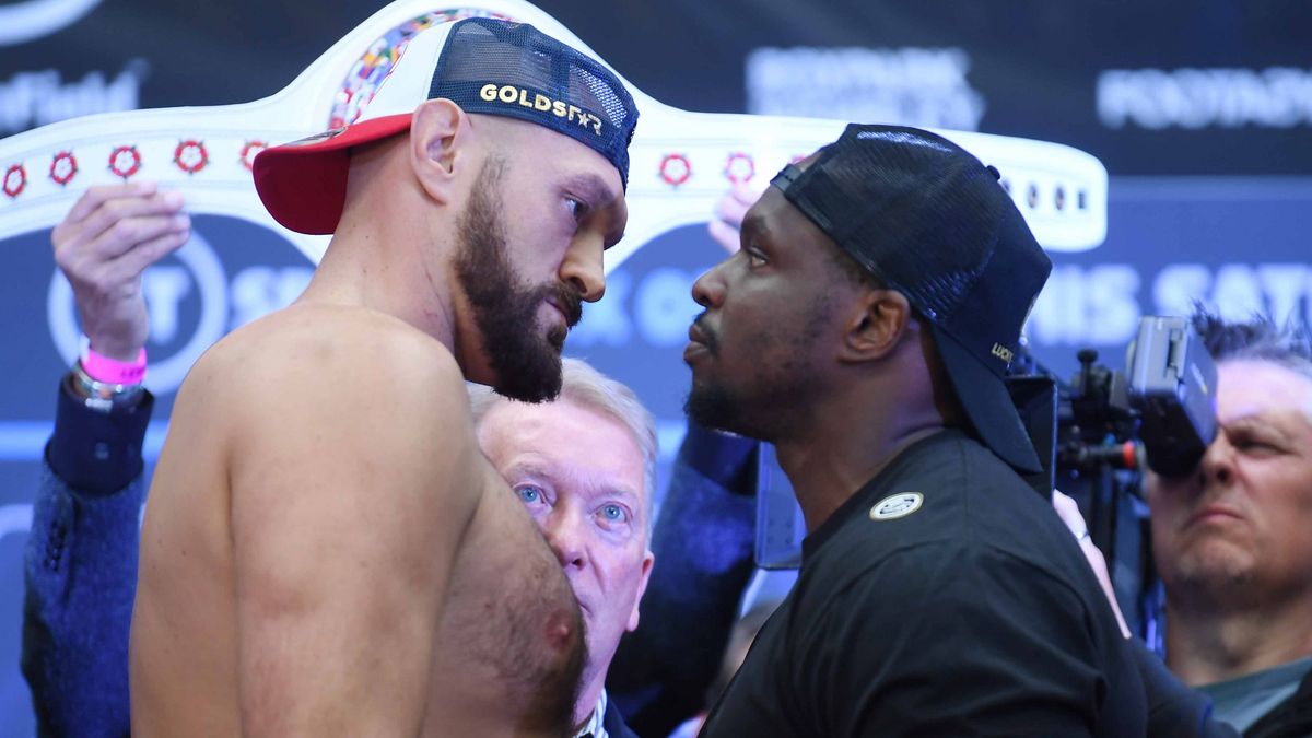 Zdjęcie okładkowe artykułu: PAP/EPA / NEIL HALL / Na zdjęciu: Tyson Fury (z lewej) i Dillian Whyte