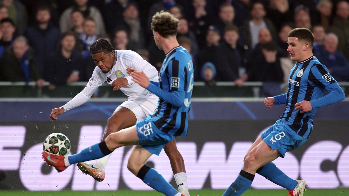 PAP/EPA / Olivier Matthys / Mecz Ligi Mistrzów: Club Brugge - Aston Villa