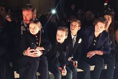 Rodzina Beckhamów na Nowojorskim Tygodniu Mody