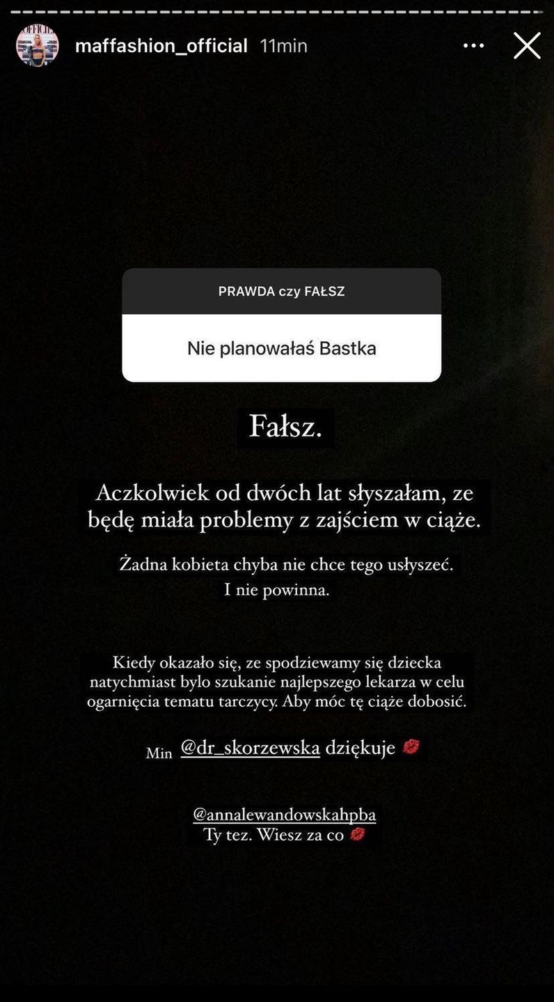 Screeny z instagramowego profilu Maffashion