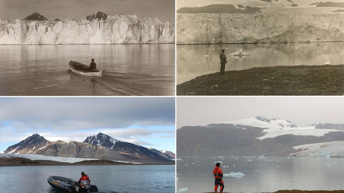Zdjęcia norweskich lodowców zrobione z odstępem 100 lat pokazują wielkie zmiany klimatyczne 1