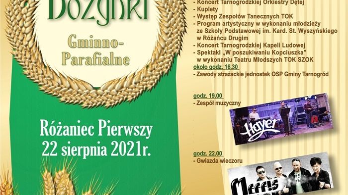Dożynki Gminno-Parafialne Tarnogród 2021 w Różańcu Pierwszym