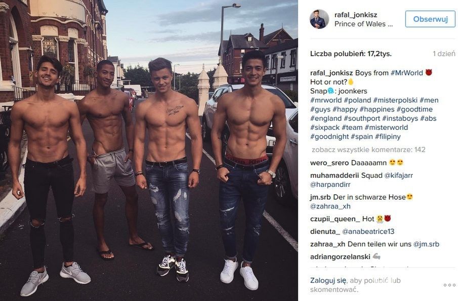Rafał Jonkisz i inni uczestnicy wyborów Mister World 2016