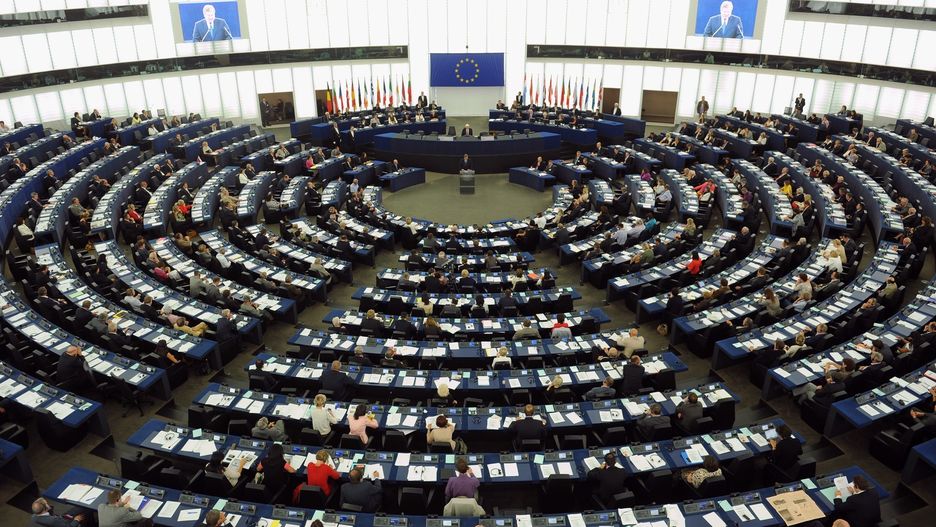 UE. Sala plenarna Parlamentu Europejskiego.