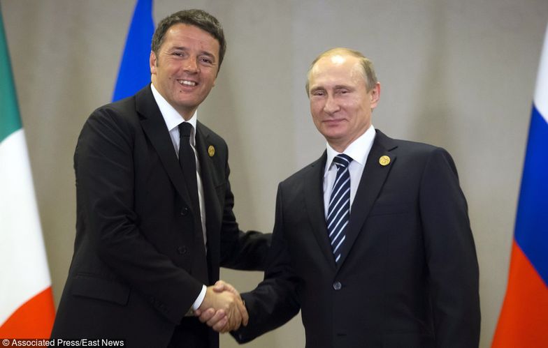 Matteo Renzi i Władimir Putin.