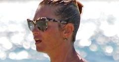 Kate Moss z rodziną na plaży