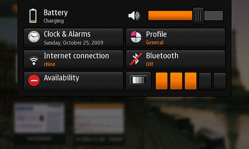 Szybkie zarządzanie jasnością wyświetlacza w N900