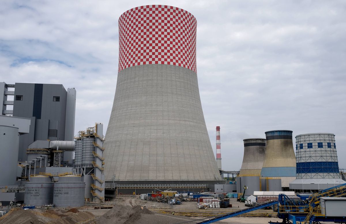 Budowa bloku energetycznego w elektrowni Jaworzno III Jaworzno, 24.04.2019.