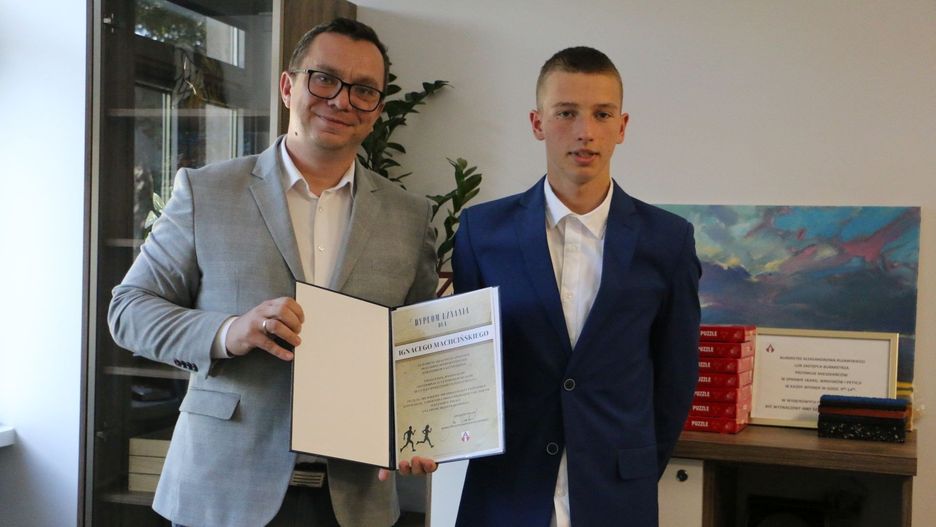Ignacy Machciński - młody talent lekkiej atletyki z Aleksandrowa Kujawskiego, medalista krajowych zawodów i reprezentant kadry narodowej B
