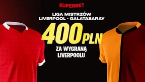 Superbet kod promocyjny Liverpool - Galatasaray. Kurs 200! Bonus 400 zł (18.03)