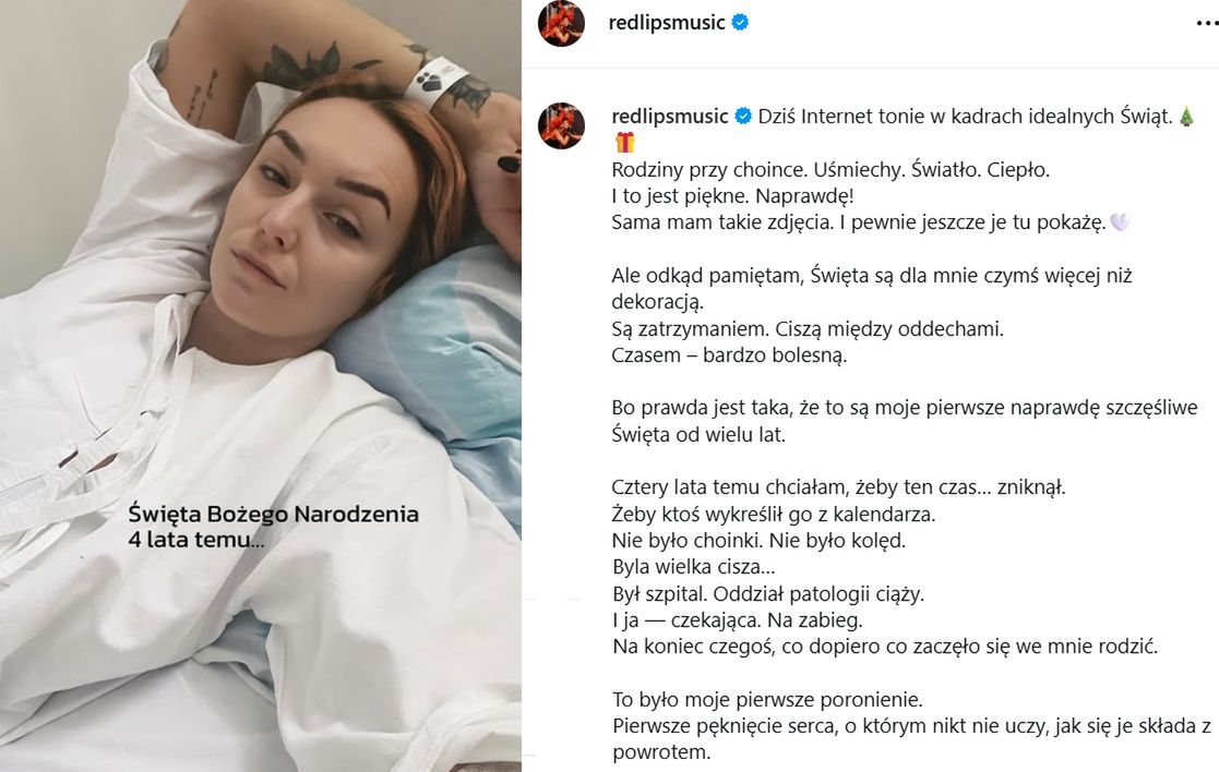 Wpis Joanny Lazer na Instagramie