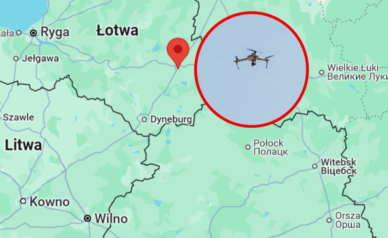 Rosyjski dron rozbił się na terenie NATO. Władze Łotwy potwierdzają