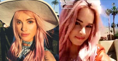 Maffashion z różowymi włosami, Jessica Mercedes zawinięta we flagę i inne celebrytki na festiwalu Coachella (ZDJĘCIA)
