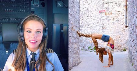Pilotka ćwicząca jogę między lotami została gwiazdą Instagrama (ZDJĘCIA)