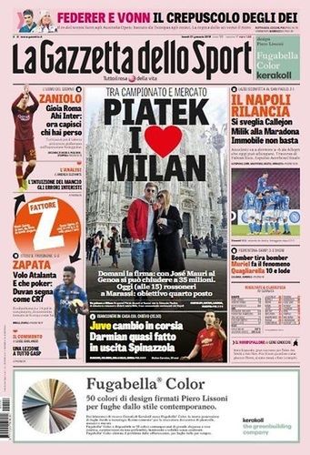 Okładka "La Gazzetta dello Sport"