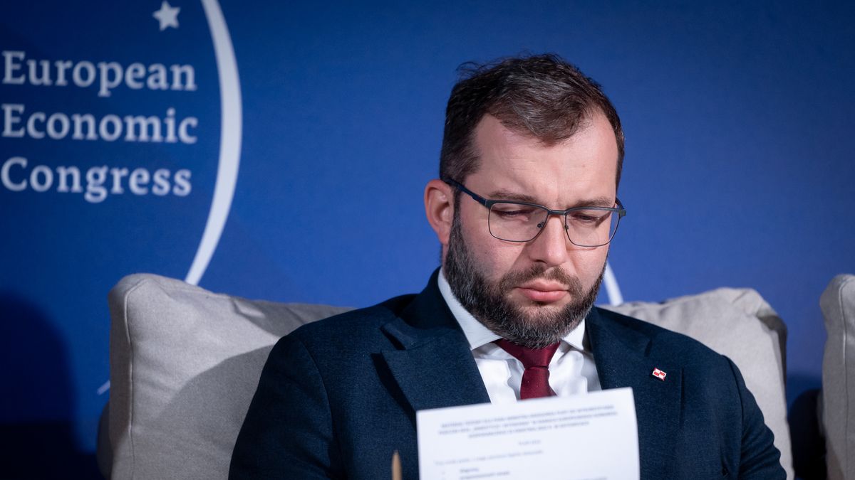 Grzegorz Puda (Minister of Development Funds and Regional Policy, Poland) during the European Economic Congress in Katowice, Poland on April 25, 2022 (Photo by Mateusz Wlodarczyk/NurPhoto via Getty Images)