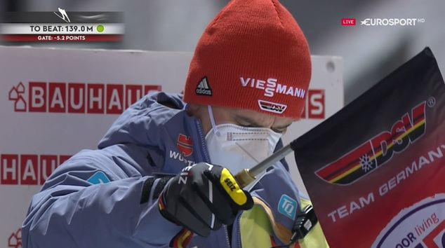 Moment zapalenia zielonego światła dla Eisenbichlera. Fot. Eurosport 1/player