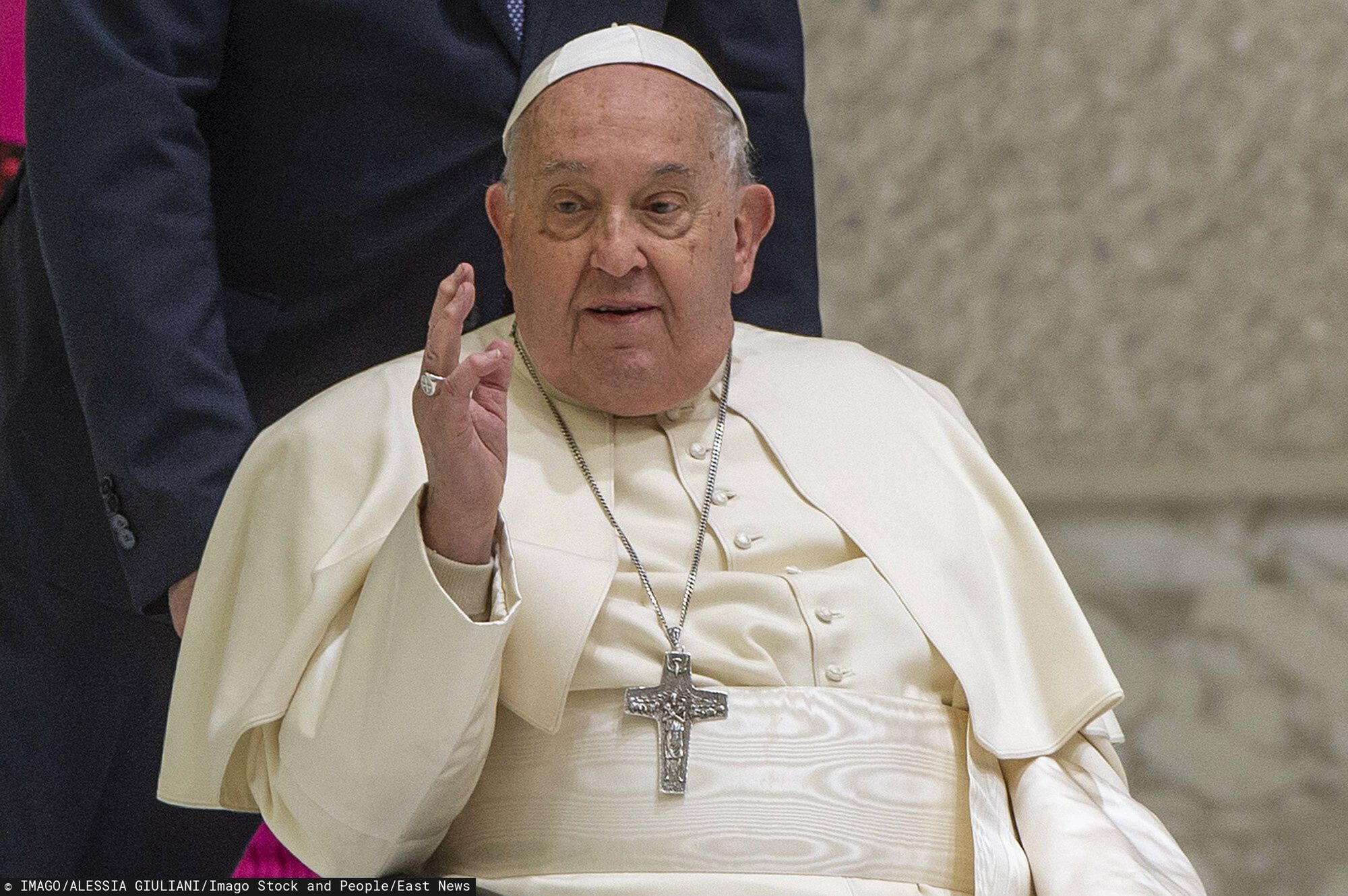 Prywatna audiencja u Papie?a
ITALY - POPE FRANCIS DURING HIS WEEKLY GENERAL AUDIENCE IN THE PAUL VI HALL AT THE VATICAN - 2025/1/29 Italy, Rome, Vatican, 2025/1/29.Pope Francis during the weekly general audience in the Paul VI hall at the Vatican EDITORIAL USE ONLY - NO BOOKS Copyright: xALESSIAxGIULIANIx
IMAGO/ALESSIA GIULIANI